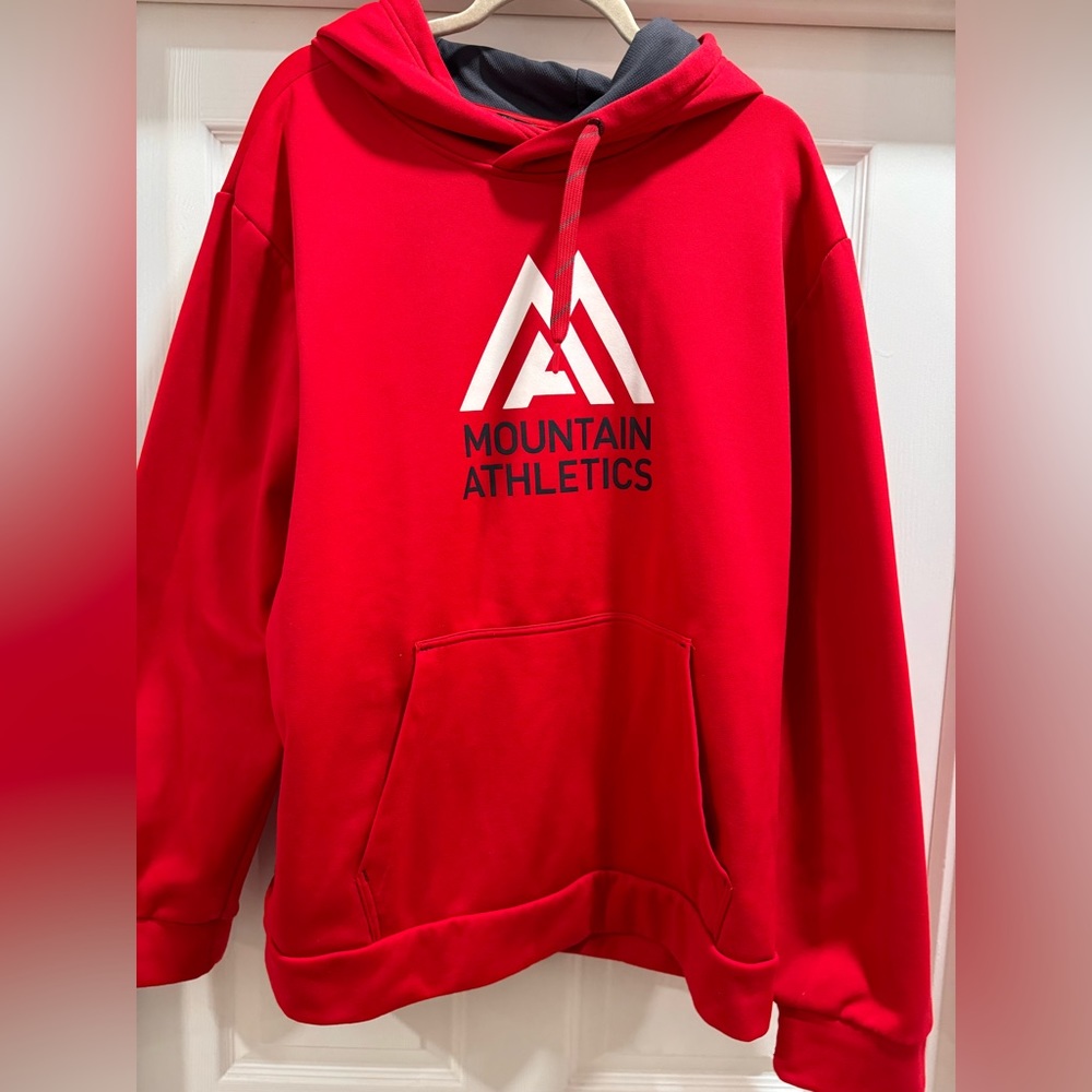 Red The North Face hoodie